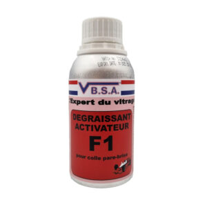 Flacon de 250ml de dégraissant activateur transparent F1 pour colle Pare-brise F1K et F1FC